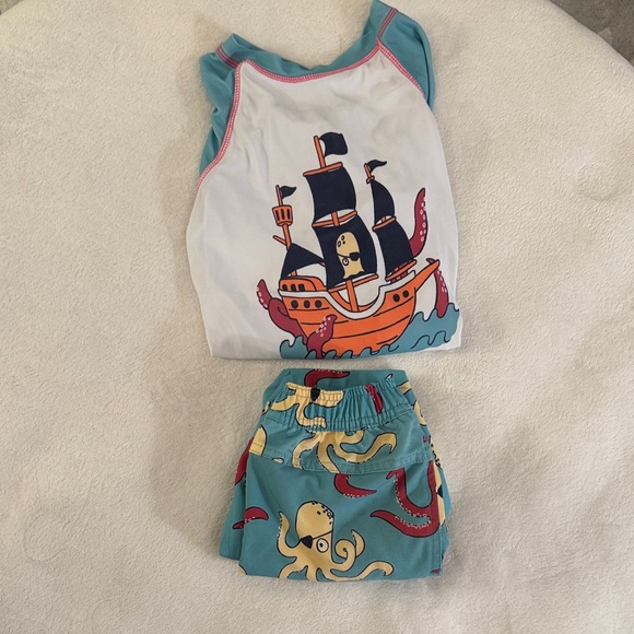 Sovereign Code Blue and Red Pirate Rashguard Set - Picture 9 of 12